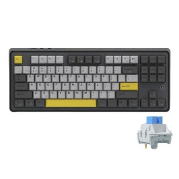 Ajazz AK870 Wireless Tri-mode Mechanical Keyboard, Flying Fish Axis Black - 1