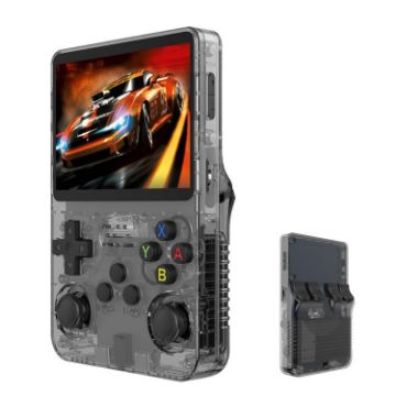 R36S Retro Handheld Game Console 3.5" Screen 64G Clear Black Linux - 1