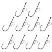 10pcs Crooked Mouth Barbed Sea Fishing Hooks 4/0 for Lure & Shrimp - 1