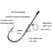10pcs Crooked Mouth Barbed Sea Fishing Hooks 4/0 for Lure & Shrimp - 3