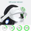 Meta Quest 2 VR Head Strap with 8000mAh Battery - Adjustable RGB White - 6