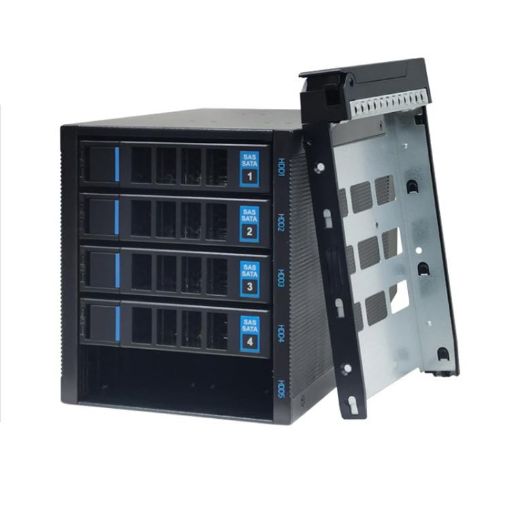5-Bay Hot Swap Hard Drive Cage for 3.5"/2.5" HDD/SSD in 3x5.25" Bay - 1