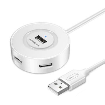 Mindpure US018 USB2.0 4-Port HUB, 0.5m White Computer Expansion - 1