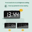 LED Mirror Digital Clock, Type-C Port, 18650 Battery Slot, White+Blue - 6