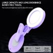 Foldable Pink Clip-on Mobile Phone Selfie Mirror with Fill Light - 5