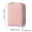 Women's Pink PU Wallet - Large Capacity Double Zipper Card Holder - 5