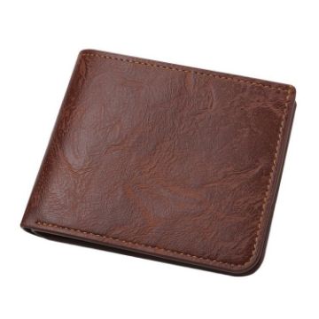 Light Brown Men's Leather Wallet with Driver License Holder & Money Clip - 1