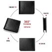 Dark Brown Men's Leather Wallet with Driver License Holder & Money Clip - 4