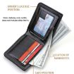 Dark Brown Men's Leather Wallet with Driver License Holder & Money Clip - 7