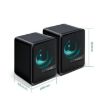 T-WOLF S3 USB/3.5mm Desktop Speakers Dual Diaphragm Subwoofer (Black) - 8