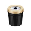 A636 Black Gold Screw Cap Ashtray for Car & Home Desktop Use - 1