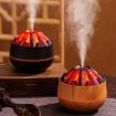 Simulated Charcoal Fire Night Light Humidifier USB Large Mist (Wood Grain) - 2