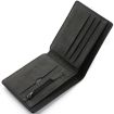 DEABOLAR Men's Brown Leather Short Wallet with Zipper and Card Slots - 5
