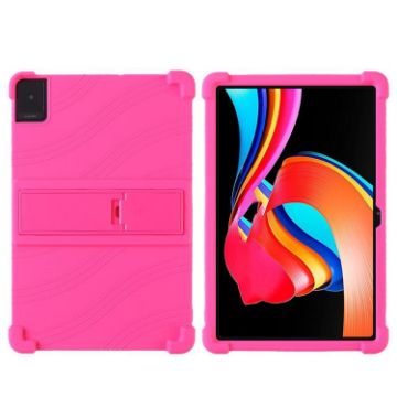 TCL TAB 10L Gen 2 Shockproof Silicone Case with Holder - Rose Red - 1