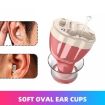 Smart Noise Reduction CIC Hearing Aid - Right Ear Red, Adjustable Sound Amplifier - 3