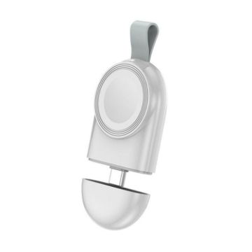 Portable Magnetic Wireless Charger for Apple Watch 1-10/SE, Type-C, White - 1