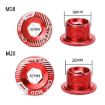 ENLEE M18 Gold Aluminum Bicycle Crank Cover Screws - 3