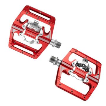 RACEWORK M215 Red Aluminum Alloy SPD Clipless Bicycle Lock Pedal - 1