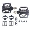 RACEWORK RK213 Dual-purpose Mountain Bike Pedal SPD + Flat (Black) - 4