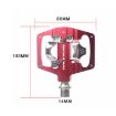 RACEWORK RK213 Red Mountain Bike SPD + Flat Dual-purpose Pedal Pair - 3