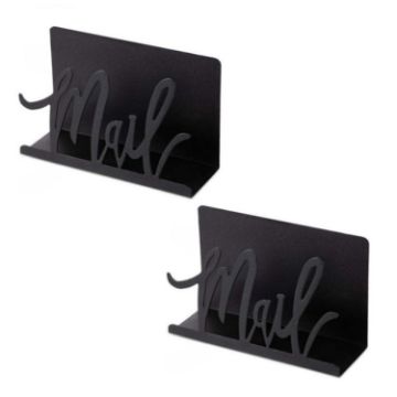 Metal Mail Letter Storage Rack - 2pcs for Office Desks Organizer - 1