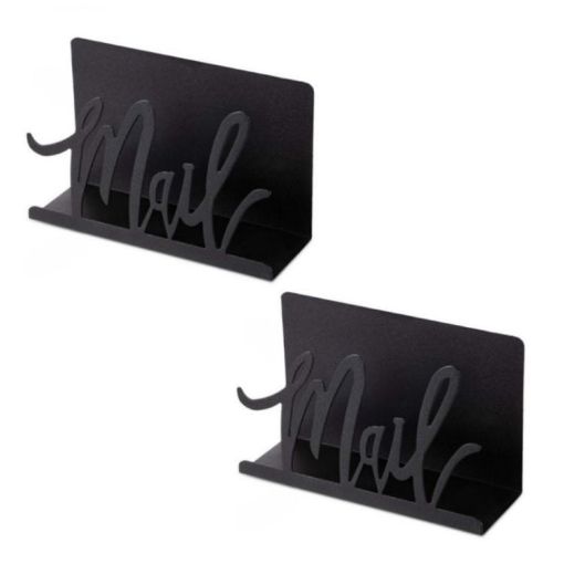 Metal Mail Letter Storage Rack - 2pcs for Office Desks Organizer - 1