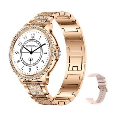 Gold Bluetooth Calling AI Voice Assistant Waterproof Sports Smartwatch - 1