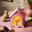 500ML Mini Snow House Humidifier USB Snowman Light, Plug-in Brown - 8
