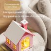 Portable 500ML Snow House Humidifier USB Snowman Light, Rechargeable Blue - 7