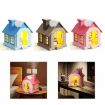 500ML Mini Snow House Humidifier USB Snowman Light, Rechargeable Brown - 3
