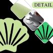 12pcs PEVA Glow-in-the-Dark Anti-Slip Stickers for Bathroom & Stairs - 3
