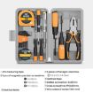 15-Piece Yellow Multifunctional Home Repair Hand Toolbox Set - 2