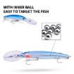 PROBEROS DW627 Large Minnow Lure, Long-Distance Casting Bionic Bait 22.5cm/75g - 6