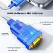 DTECH DT-5011 USB 2.0 to RS232 Serial Adapter Cable, 0.5m, LED Indicator - 5