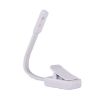 Portable White Book Clip Lamp - Eye Protector for Dorm & Bedroom - 1