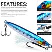 PROBEROS LF153 3D Sea Fishing Lure - Long Casting, Quick Sinking Bait - 7