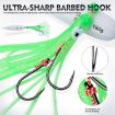 40G PROBEROS LF159 Luminous Bearded Squid Hook Bionic Bait (D) - 6
