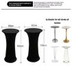 Champagne Elastic Spandex Table Cover for Wedding & Hotel, 80cm Round - 3