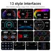 P24 Car HUD Head-up Display OBD+GPS Speedometer Slope Meter - 4