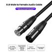 VEGGIEG 1m Male to Female XLR Balanced Stereo Microphone Cable (Black) - 4
