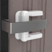 Child & Pet Proof Cabinet Drawer Window Door Lock - White, Anti-Opening - 2