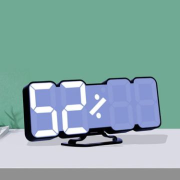 RGB 3D Digital Clock: Voice Control, Adjustable Brightness, Temp & Remote - 1