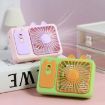 Pink Cartoon Kitten Camera Handheld Rechargeable Fan with Stand - 6