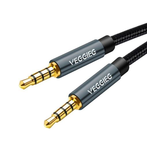 VegGieg 2m Braided 3.5mm Aux Cable for Phone, Computer, Stereo & More - 1