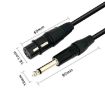 VEGGIEG 3Pin XLR Speaker Cable 0.5m, 6.5mm to XLR Female Audio - 2