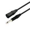 VEGGIEG 3Pin XLR Speaker Cable 1m - Balanced Audio Mic Cable 6.5mm to XLR - 1
