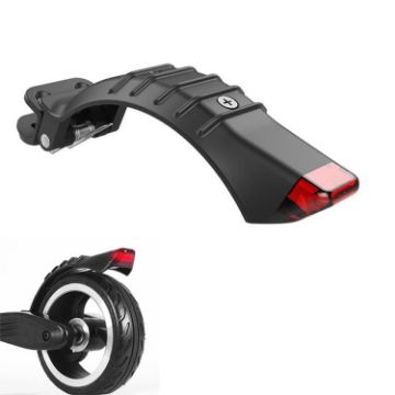 8" Rear Mudguard & Brake Fender with Light for Carbon Fiber Scooter - 1