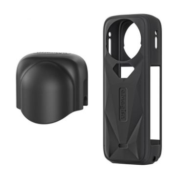 Insta360 X5 Action Camera Body Case + Lens Cap Protective Black - 1