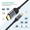 QGeeM USB-C to HDMI Cable 4K 30Hz, 1.8m for Screen Mirroring - 3