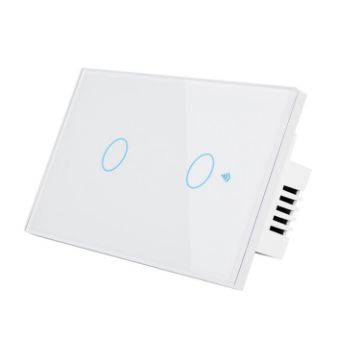 US Gauge Graffiti Smart WIFI Fire Switch, 2-Gang, Model 120, White - 1